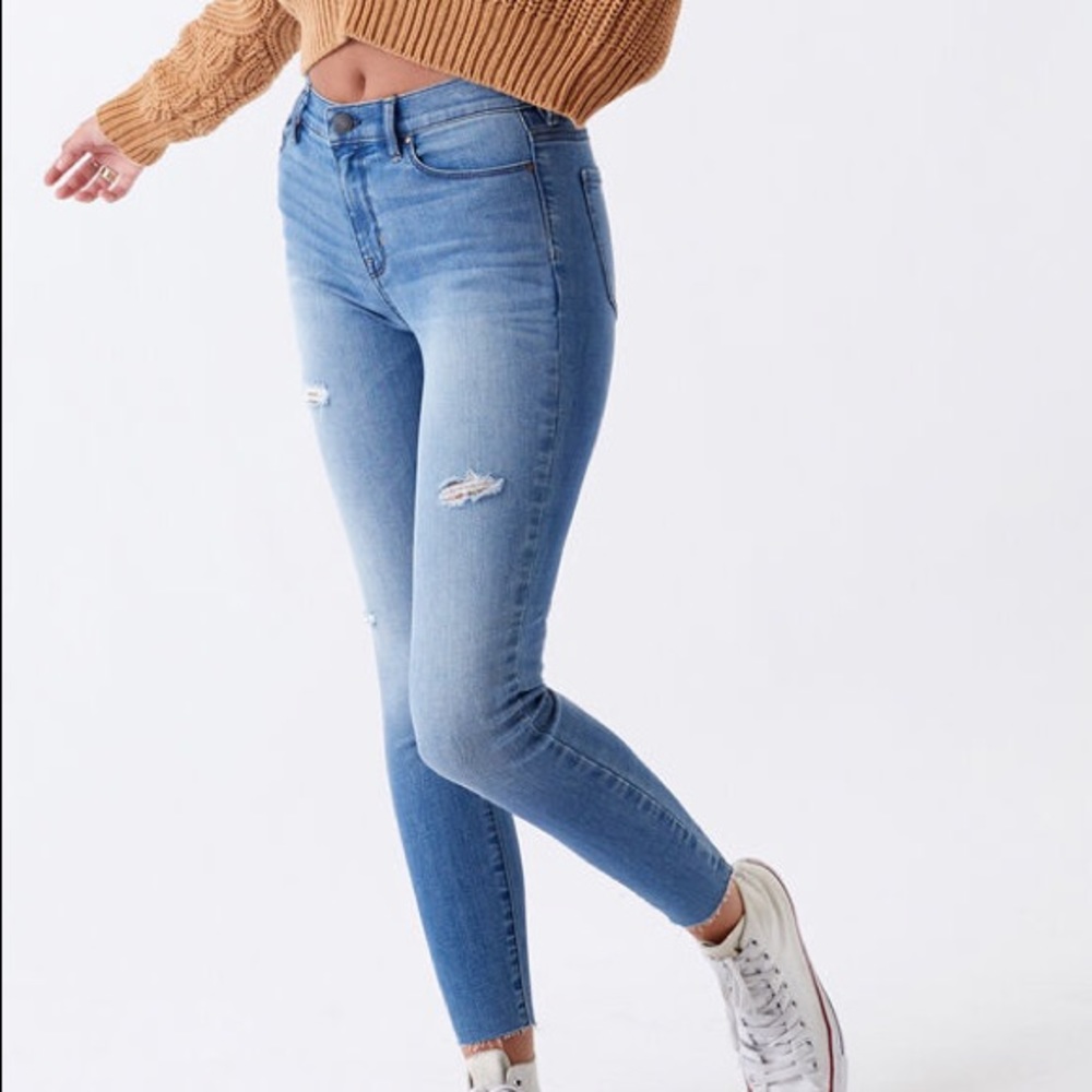 high rise ankle jeggings